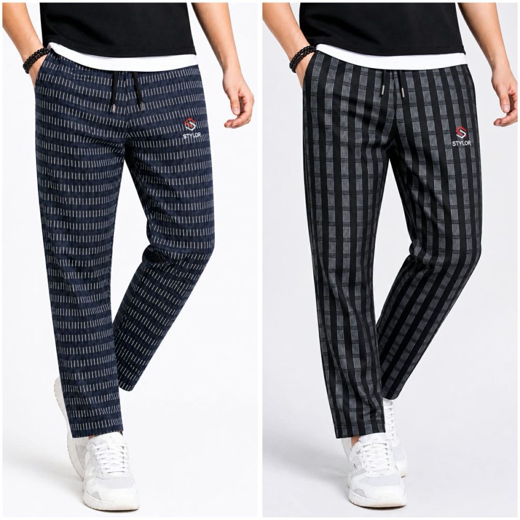 2 pcs Stripe Trouser Combo (1106)