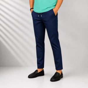 Solid Cot Trouser (Blue)