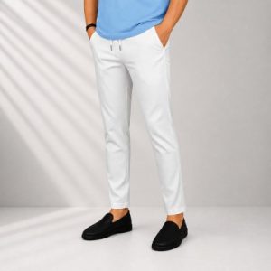 Solid Cot Trouser (White)